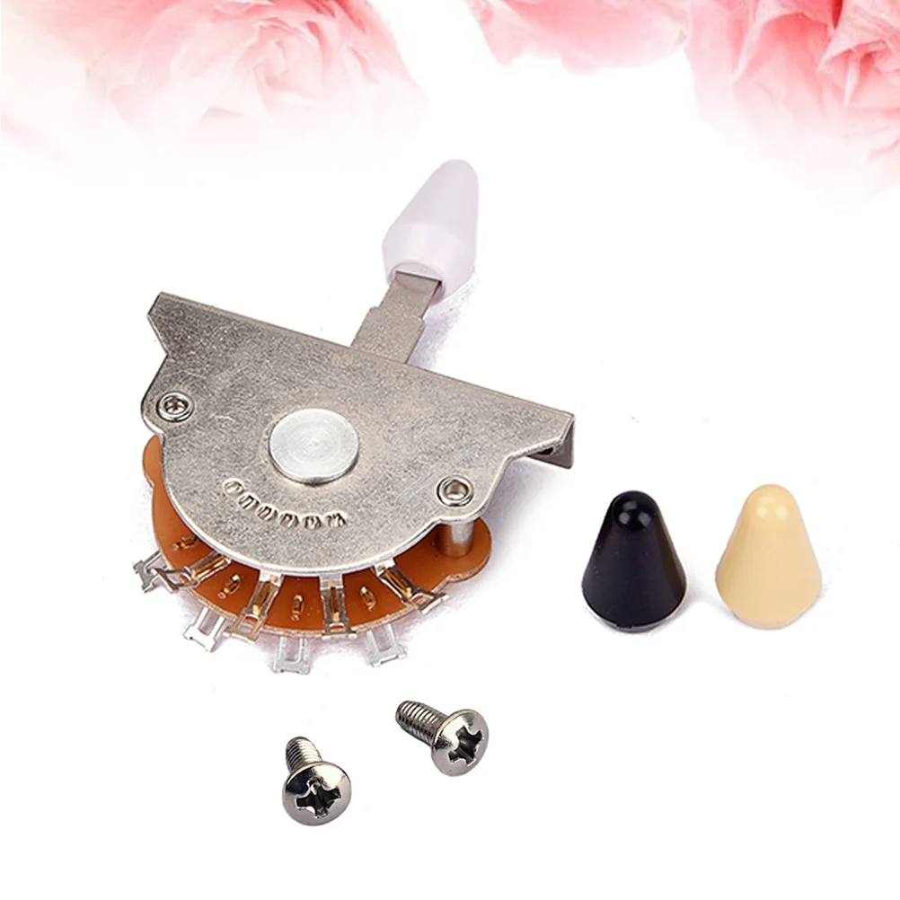 5-Way Pickup Selector Lever with Screws and Knob Guitar Accessory for Electric Guitar 5 Way Lever Guitar Pickup