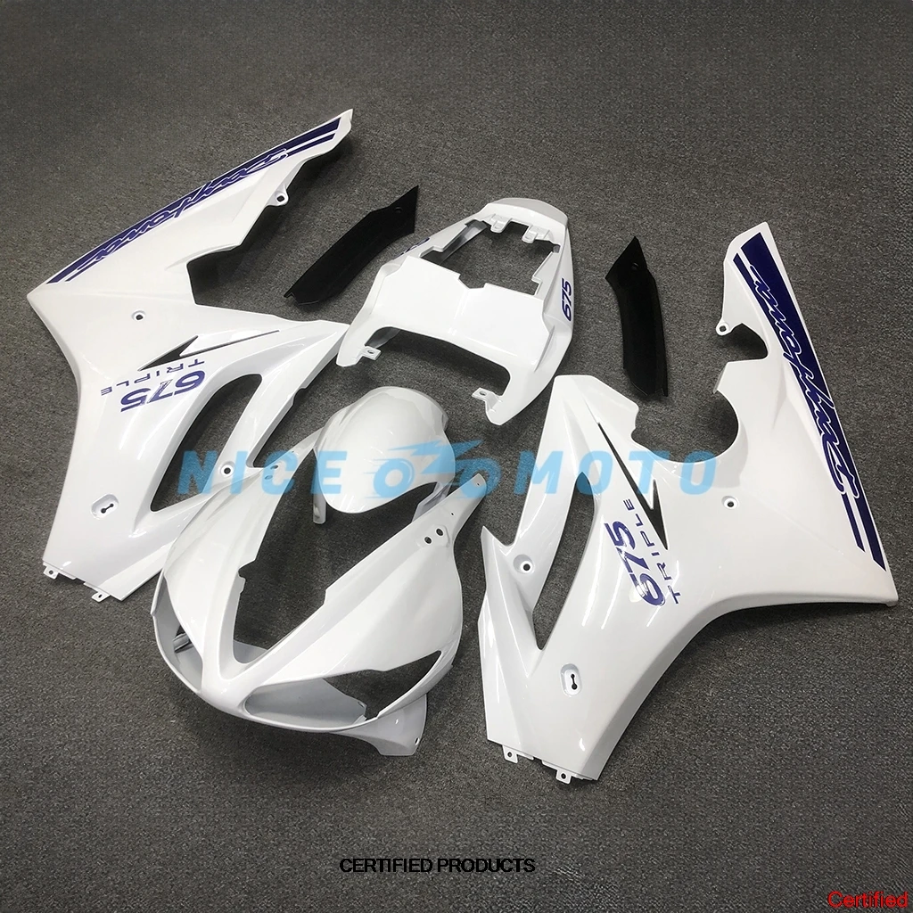 Pearl White Motorcycle Fairings Kit Fit for  Triumph Daytona 675R 675 2009 2010 2011 2012 ABS  Bodywork set