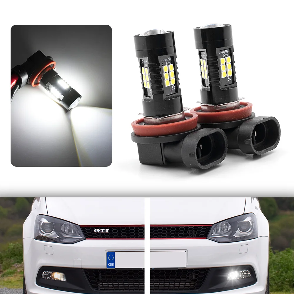 2szt Canbus H8 Żarówka przeciwmgielna LED do VW Polo Mk5 Gti Hatch 6R 6C 61 2009 2010 2011 2012 2013 2014 2015-2017Reflektory LED