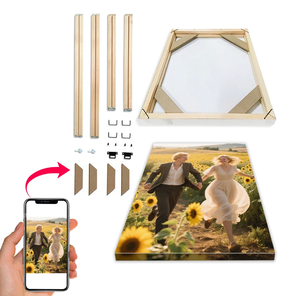 1pc groot formaat canvas aangepaste foto, gepersonaliseerd cadeau voor kamerdecoratie, aangepaste woondecoratieartikelen, wanddecoratie, aangepast cadeau - afbeelding 1