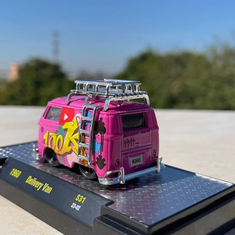 دييكاست 1:64 مقياس 1960 تسليم فان سبيكة محاكاة نموذج سيارة مجموعة ثابتة الديكور هدايا العيد اللعب هدية تذكارية #6