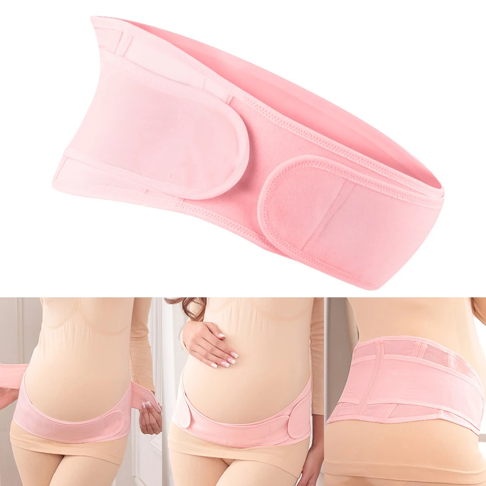 

Maternity Support Belt Pink Pregnancy Sticker Bundle Elastic Lumbar Back Support For Pregnant Women Comfortable Fit No Belly