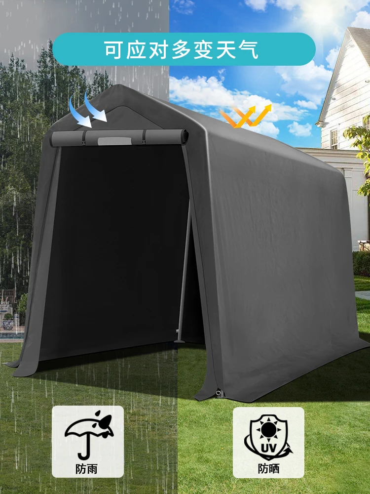 Outdoor rain and sun protection, thickened storage canopy, dustproof household sundries, multifunctional camping storage tent