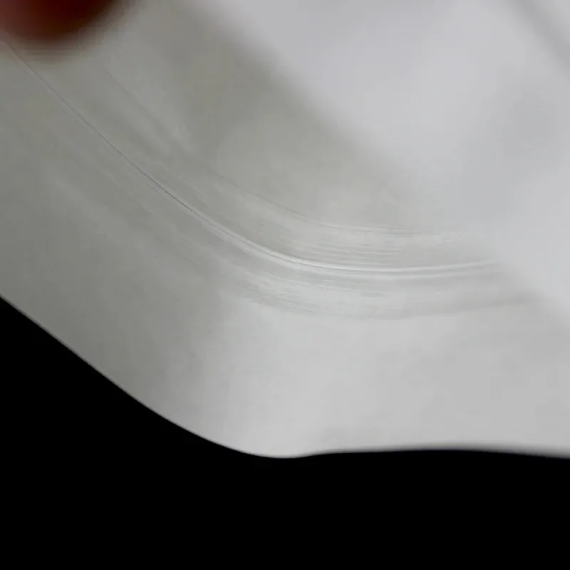 Bolsa de embalaje con cierre de cremallera, ventana de papel blanco 3D, bolsas de almacenamiento resellables para aperitivos, galletas, té, café, especias, azúcar y nueces