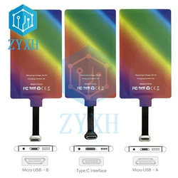 Max 10W 5V 2A Qi Wireless Charging Receiver Coil Universal Type-C Micro USB Port For Huawei P20 Pro P10 Plus Samsung Xiaomi