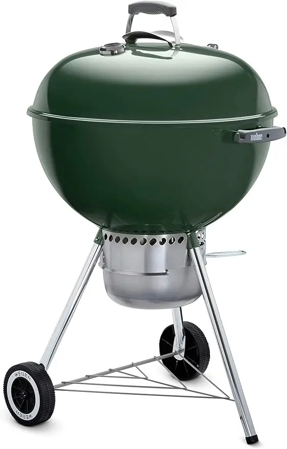 

Weber Original Kettle Premium Charcoal Grill for Outdoor Cooking and Barbecue, 22-Inch, Green