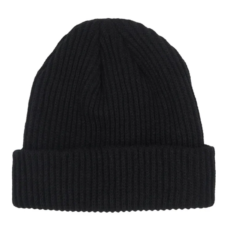 Solid Color Thickened Knitted Hats for Women Men Warm Beanies Winter Autumn Outdoor Hip Hop Skullcap Dopamine Dad Caps Ski Hat