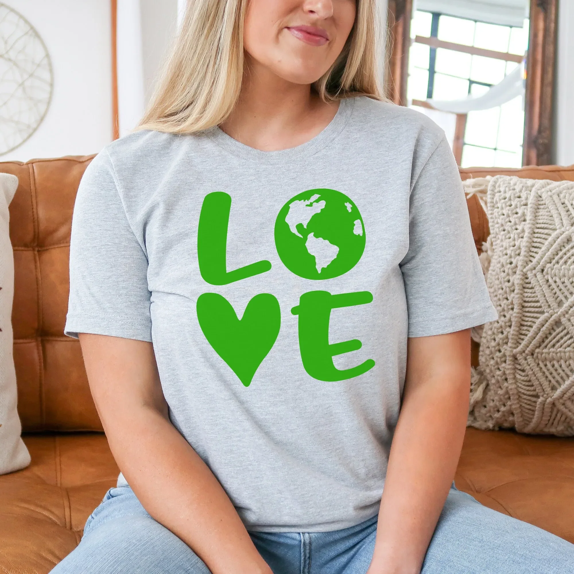 Love Earth T Shirt Day Environmental Save Mother Activist Tee Gift For Teacher Climate Change Awareness