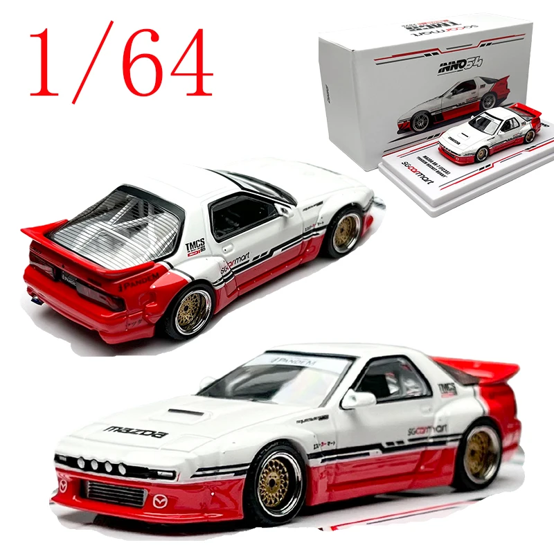 

INNO Diecast 1/64 Scale Mazda RX7 FC3S Sports Car Model Alloy Mazda RX7 FC3S Play Vehicles Model Static Collection Gift
