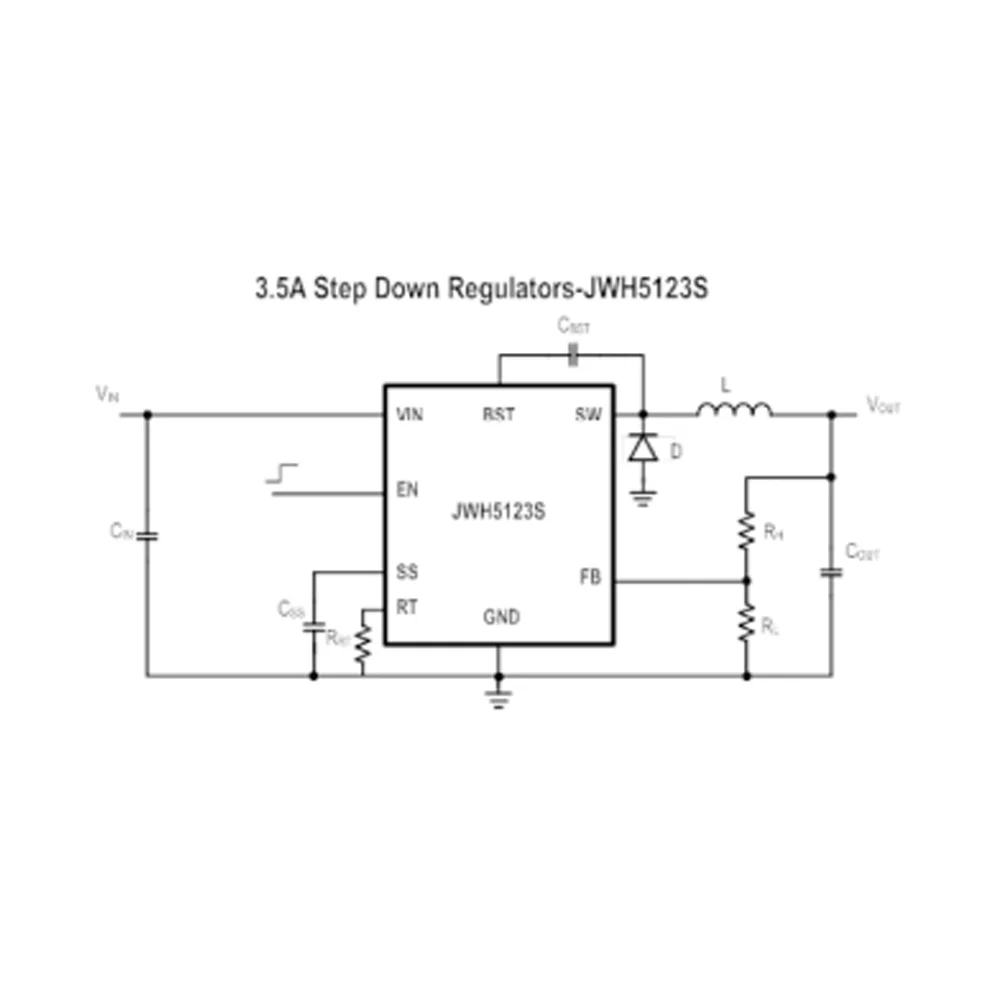 (10 pcs) JWH5123SESOP#TRPBF ESOP-8 (Marking JWH5123S) - Asynchronous Buck Converter 65V 3.5A 4.5V-65V