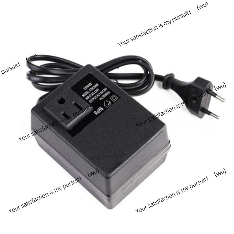Step Down Single Phase Travel EU Plug Voltage Transformer Converter 200W Voltage Converter Transformer AC 220V to 110V view 3