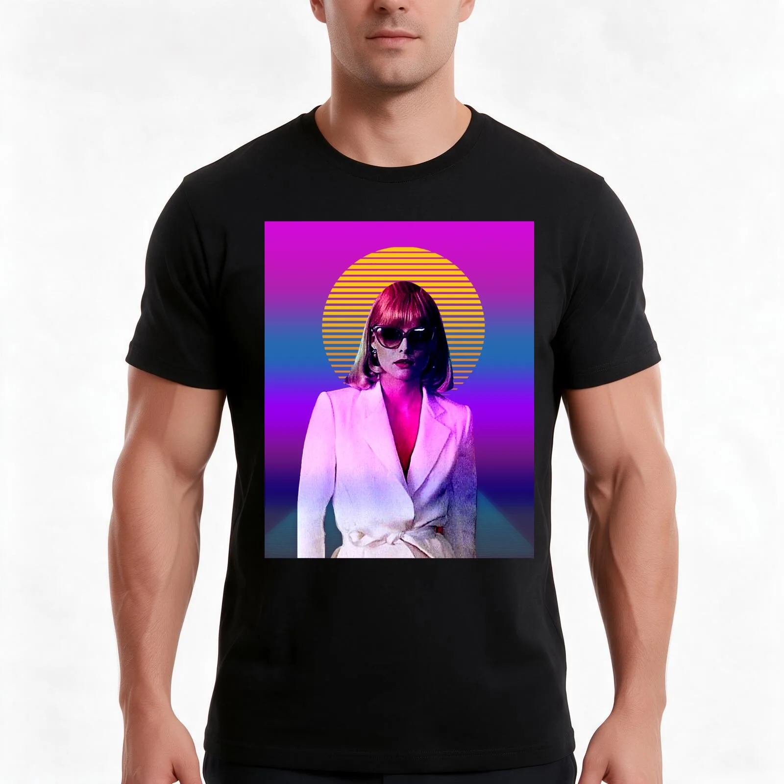 Michelle Pfeiffer Scarface - Vaporwave T-Shirt, Summer Casual Cotton Tee, Oversized Streetwear Tops, Vintage Graphic Print