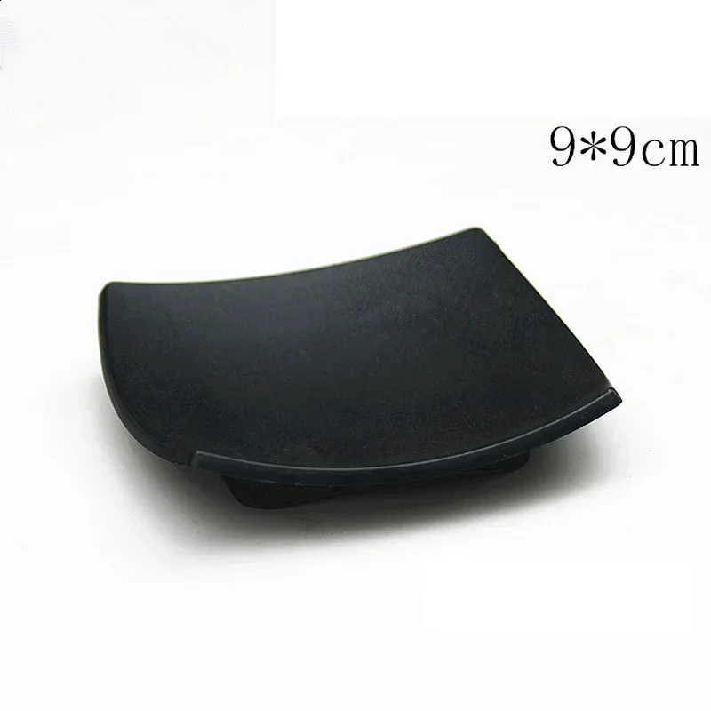 1Pcs Large Black Square Soap Box Drain Soap Dish Portable Home Hotel Bathroom Bath Storage Soap Bowl Bathroom Accessories