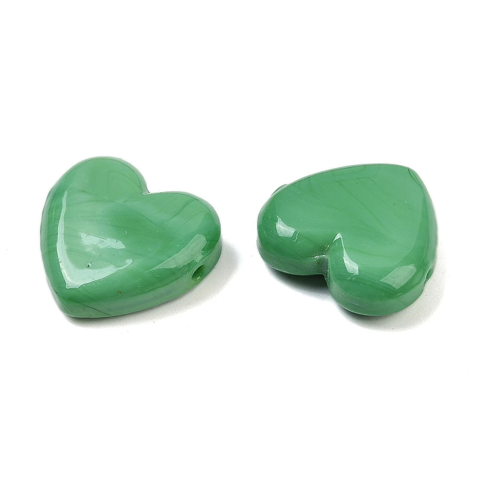 10 Stück handgefertigte mehrfarbige Herz-Glasperlen aus Lampwork-Glas, Valentinstagsgeschenk, 19–20 x 6,5–7 mm für die Herstellung von DIY-Schmuck – Detail 6