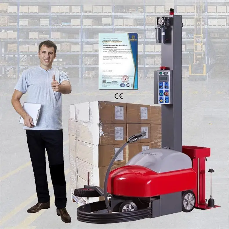 Automatic Robotic Pallet Stretch Film Packaging Machine Self-propelled Pallet Wrapping Machine Robot Custom & Bulk Order