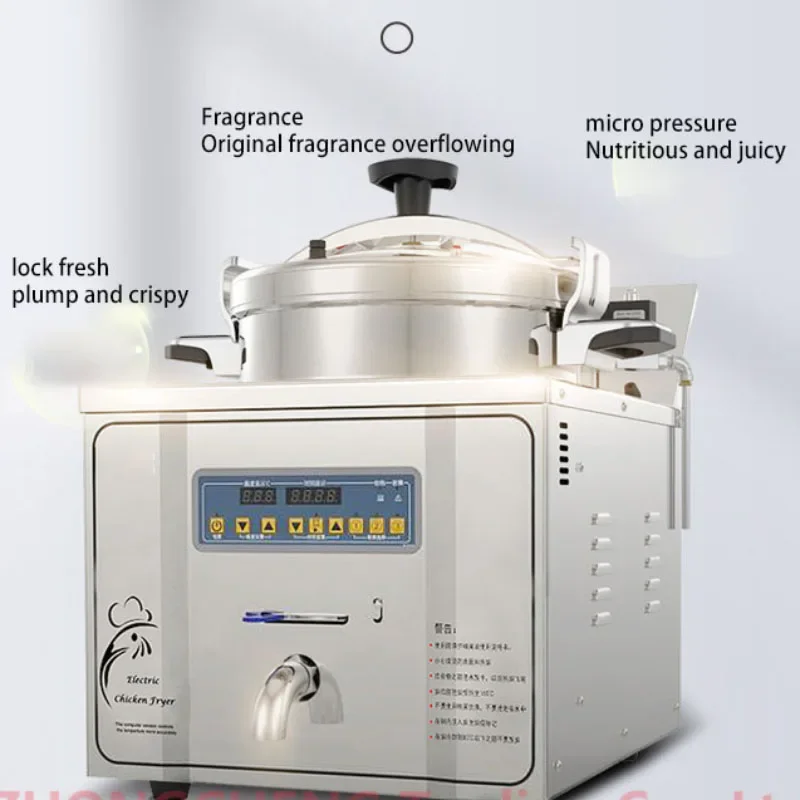 Electric Deep Fryer high pressure fryer 22L 3500W electric fryer  chicken thigh burger shop fryer temperature control fryer