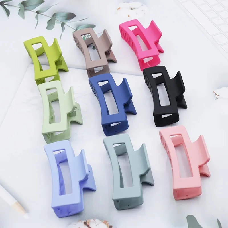 Koreanische Frauen Mädchen Kunststoff Haar Krallen Haar Clips Headwear Große Größe Haarnadel Krabben Haarspange Mode Ornament Haar Zubehör – Detail 3