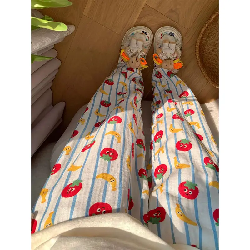 Cloud Cotton Sleep Pants Women's Loose Casual Long Home Pants Spring Autumn New Style Outdoor Walking Pants Sweet Style