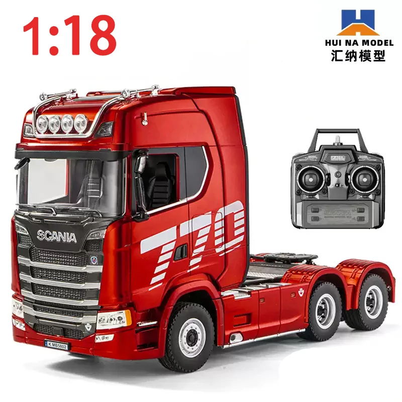 

New genuine remote control engineering car Huina 770S trailer head alloy car model children's toy four-wheel drive ratio 501d