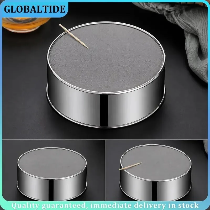 Round Flour Sieve Stainless Steel 15cm 20cm 25cm 30cm Mesh Sifter Ultra-fine 60 Mesh Handheld Strainer for Baking Sifting