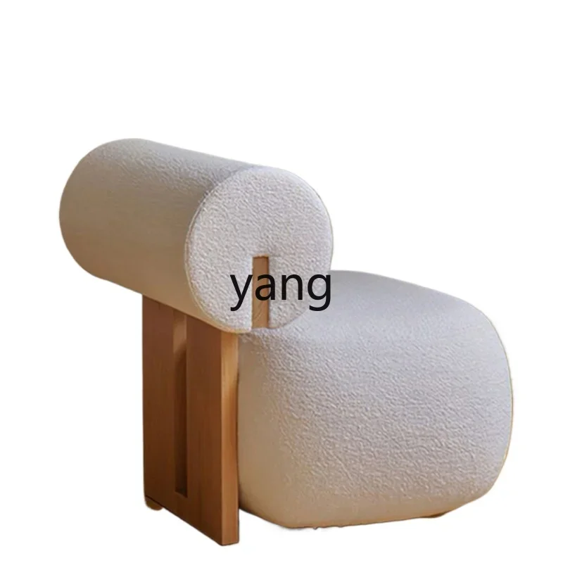 

XYY solid wood Nordic single sofa chair light luxury living room leisure Internet celebrity pony chair