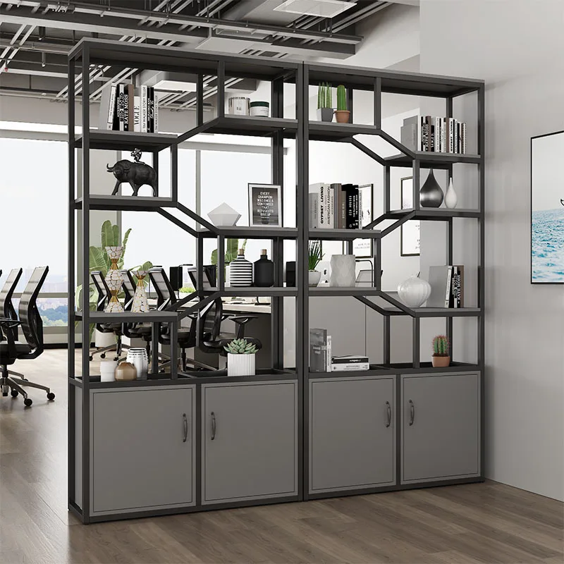 

Screen Partition Company Wrought Iron Shelf Simple Living Room Entrance Cabinet Barber Shop Partition Wall Office