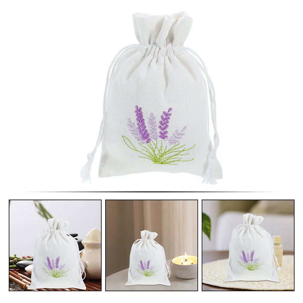 5 Pcs Lavender Bag Empty Perfume Bags Car Sachet Wardrobe Packing Canvas Container Storage Pendants