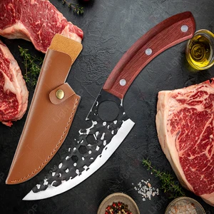 Stainless steel -forged butcher knife, multipurpose kitchen knives, fruit cutting, meat, mini knife barbecue knife, gift 10 Main Sales Handmade Knives for Barbecue - №3