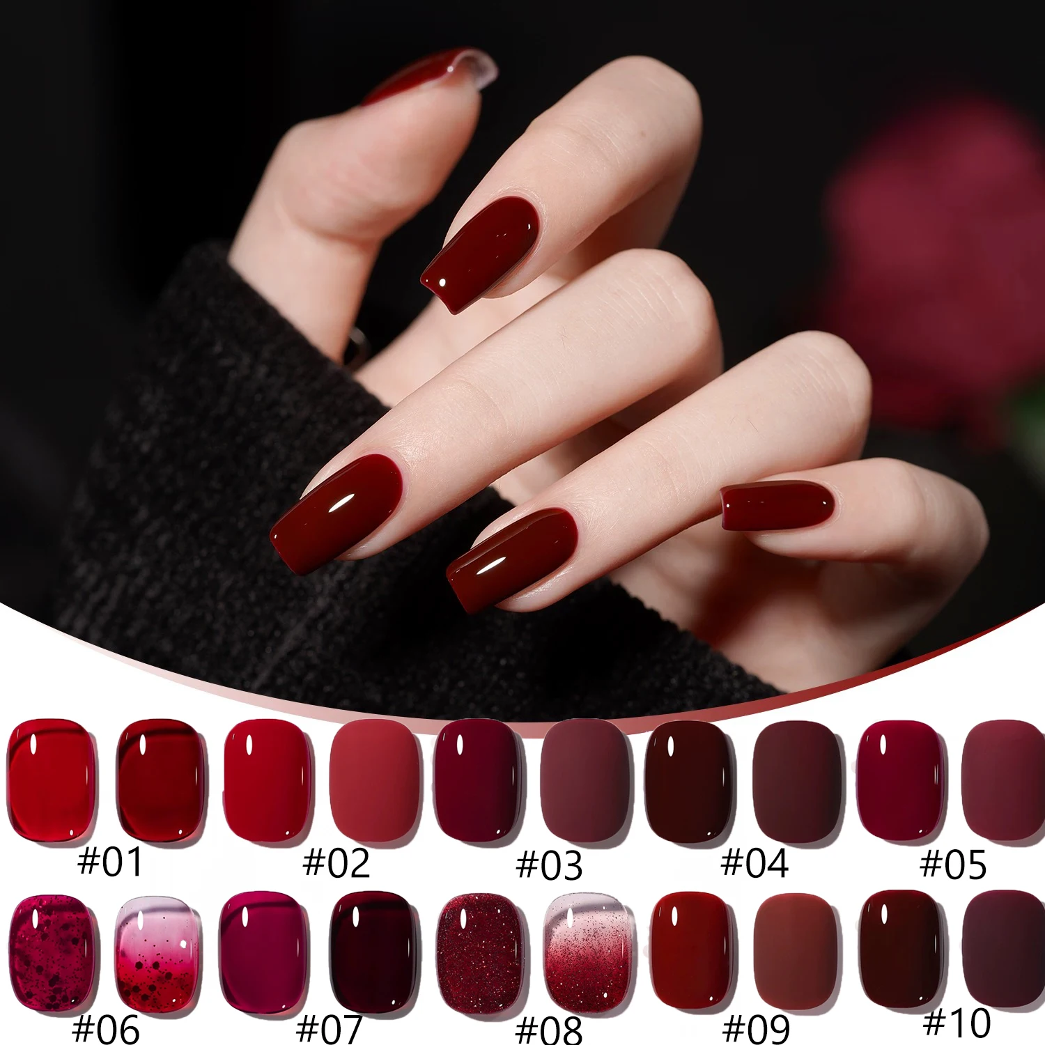 MIANEL 10ML Summer Burgundy Re - Nail Art Burgundy recension och pris