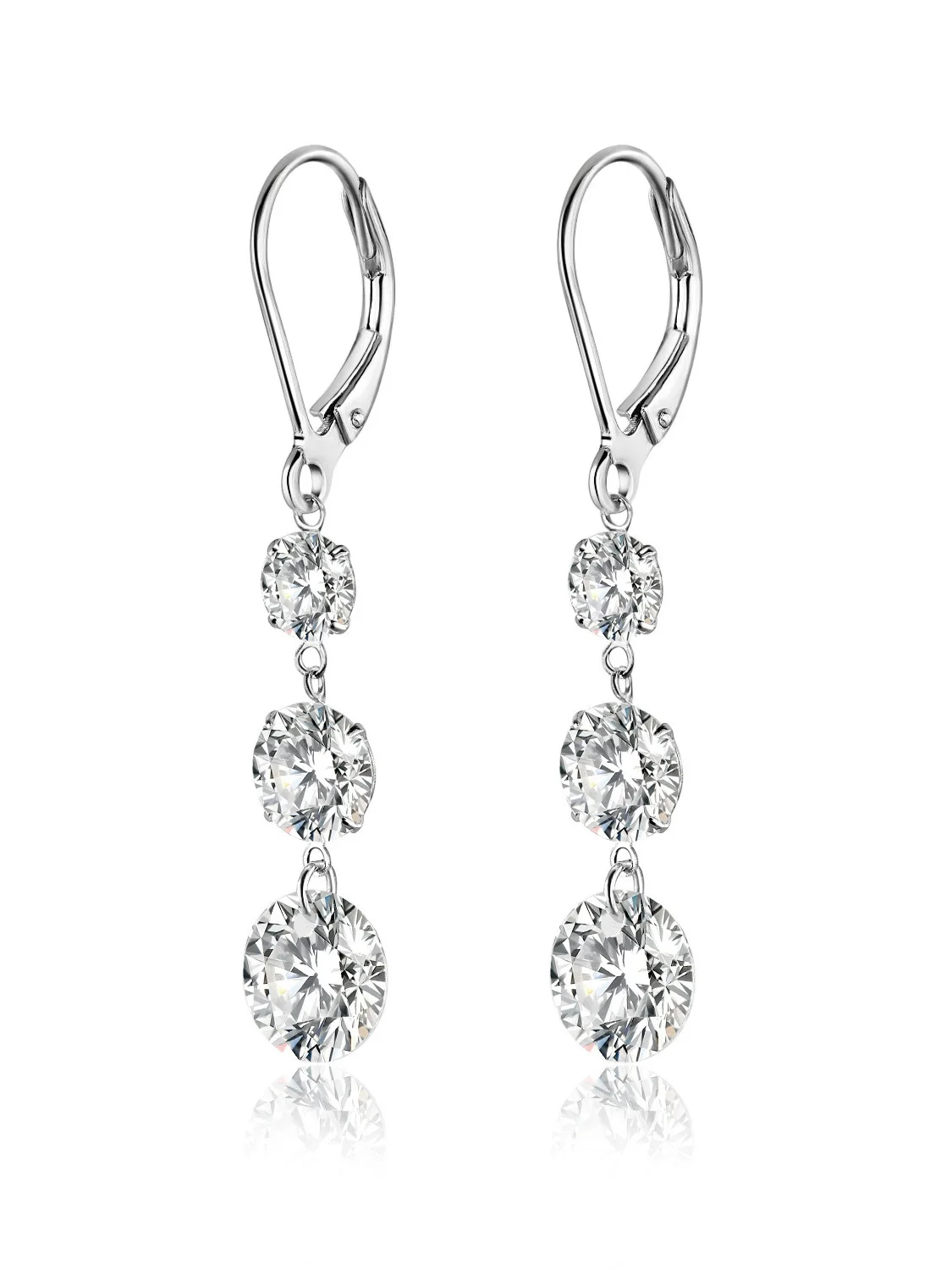 

DE 3.5ct Moissanite Pendant Earring Multi Moissanite Long Pendant Earring 925 Silver Anti-allergic Moissanite Earrings