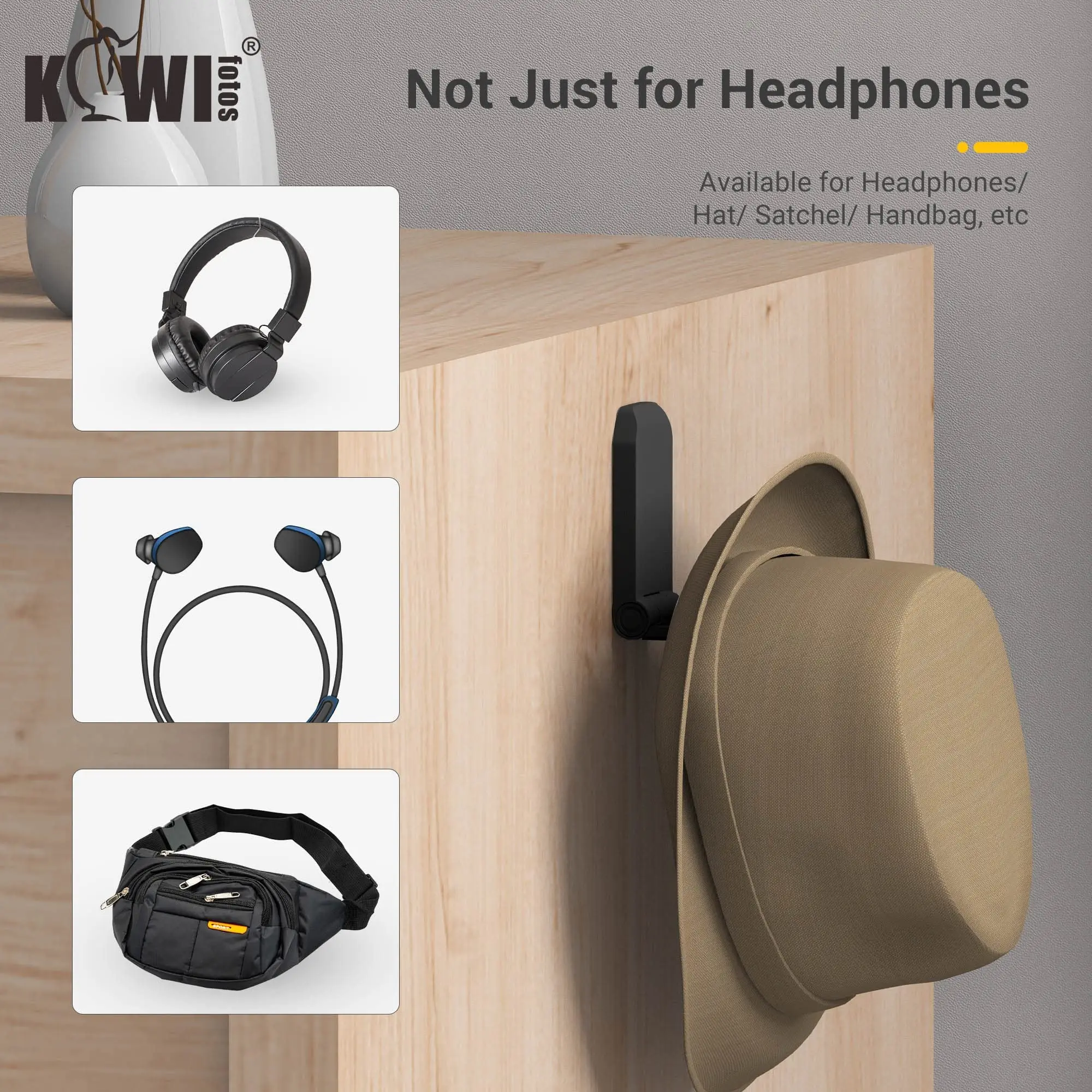 หูฟัง Stand กาวติดผนังชุดหูฟังแขวนตะขอโต๊ะคอมพิวเตอร์เกมส์ PC หูฟัง Sticky จอแสดงผล Hook