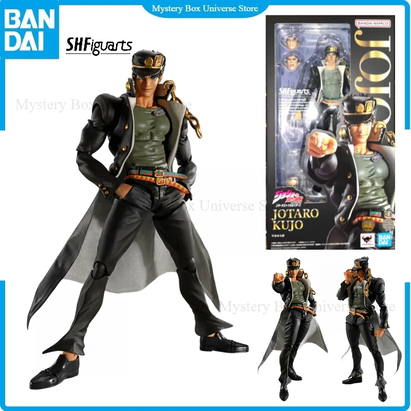 

In Stock Original Bandai S.H.Figuarts JoJo's Bizarre Adventure Jotaro Kujo Action Figure 14.5cm Collectible Model Gift for Kids
