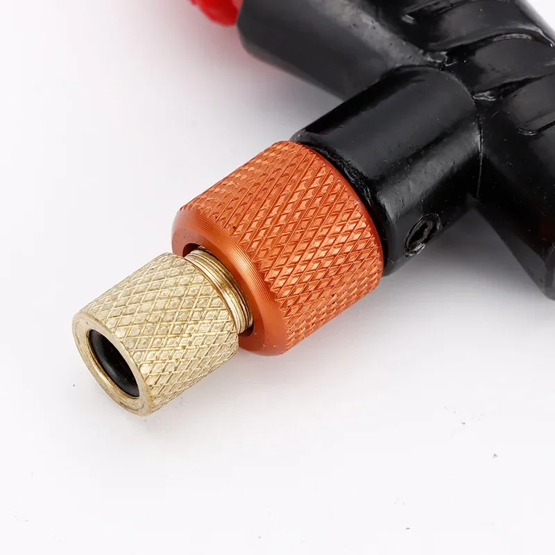 Bicycle Air Pump Valve Head Inflator Adapter CO2 Gas Pump Head Fast Inflatable Bike Inflator Head Compatible For Presta Schrader