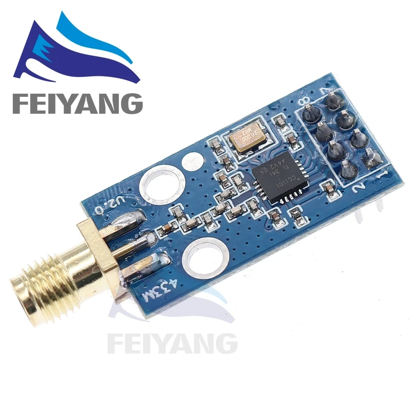 Module-8 CC1101 433 ميجا هرتز لاسلكي مع هوائي وحدة SMA لمضخم الإرسال والاستقبال الصوت Fm Lora منظم جهد إمداد الطاقة