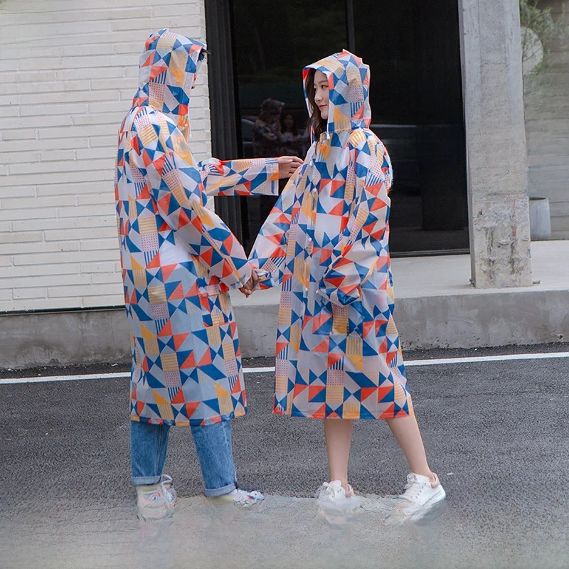 

Новый утолщенный многоразовый плащ для взрослых, цельный, с принтом, для путешествий, активного отдыха и походов, прочная водонепроницаемая одежда