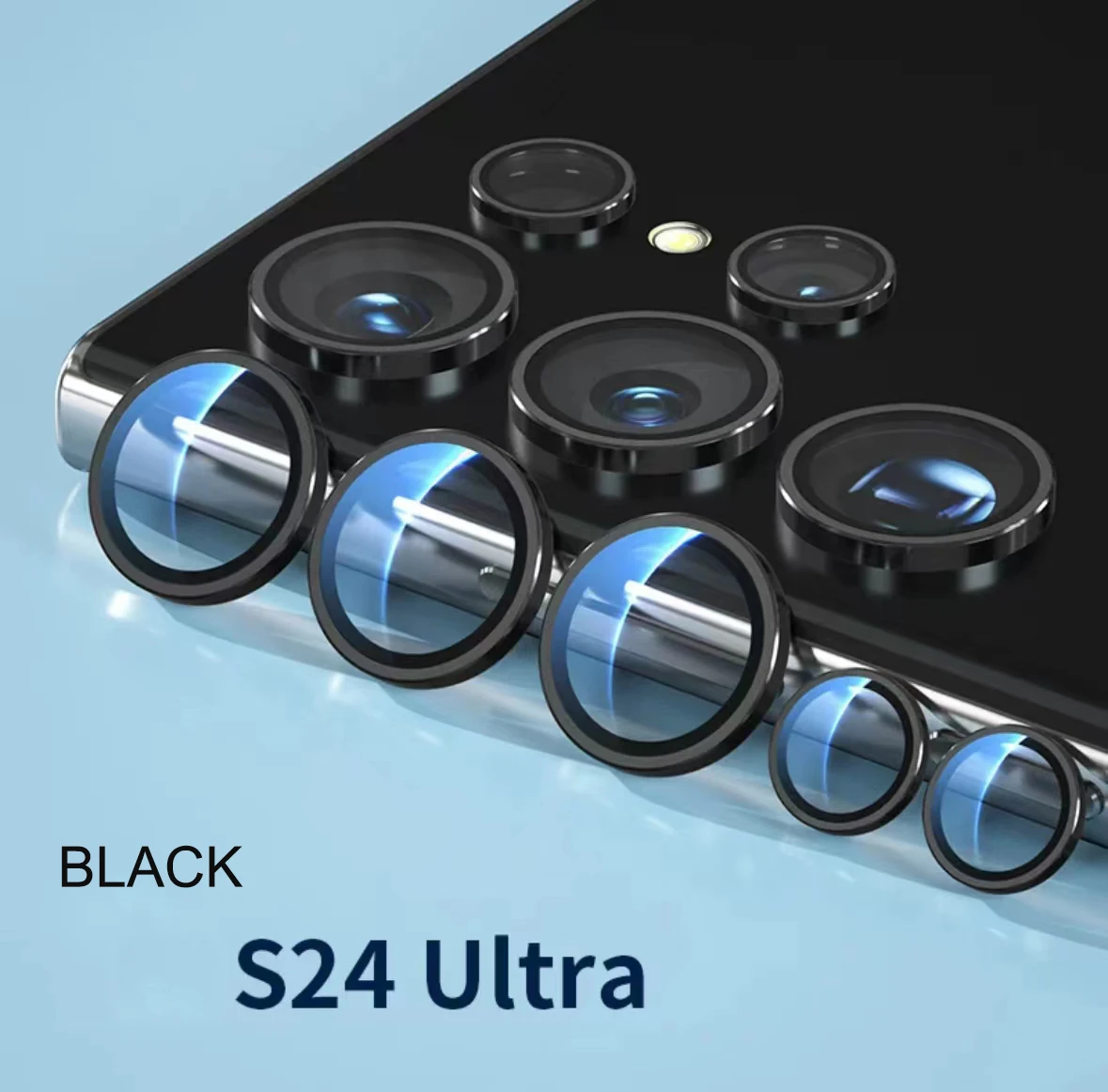 Blueo For Samsung Galaxy S24 Ultra Camera Lens Protector,Metal Anti Scratch Corning AR Glass Cover for Samsung S24Lens Protector