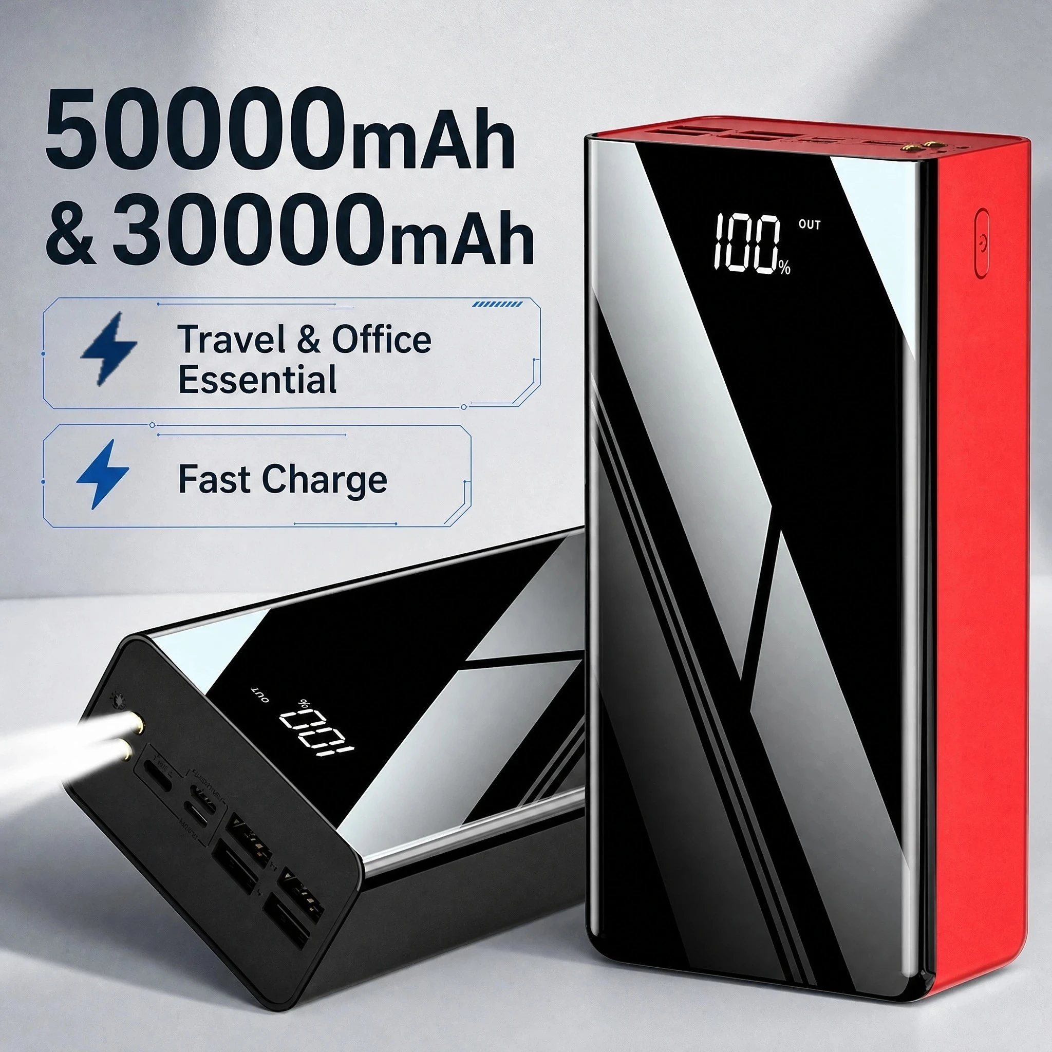 PowerBank 50000mAh 30000mAh Power Bank Portable Battery External Battery for Iphone Samsung PowerBanks