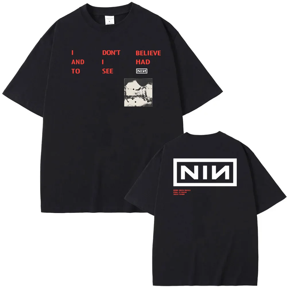 Koszulka CBH LYRIC TEE z zespołem Nine Inch Nails, gotycka, wysokiej jakości, w stylu hip-hop, z krótkim rękawem, damska/męska, 100% bawełna, okrągły dekolt.