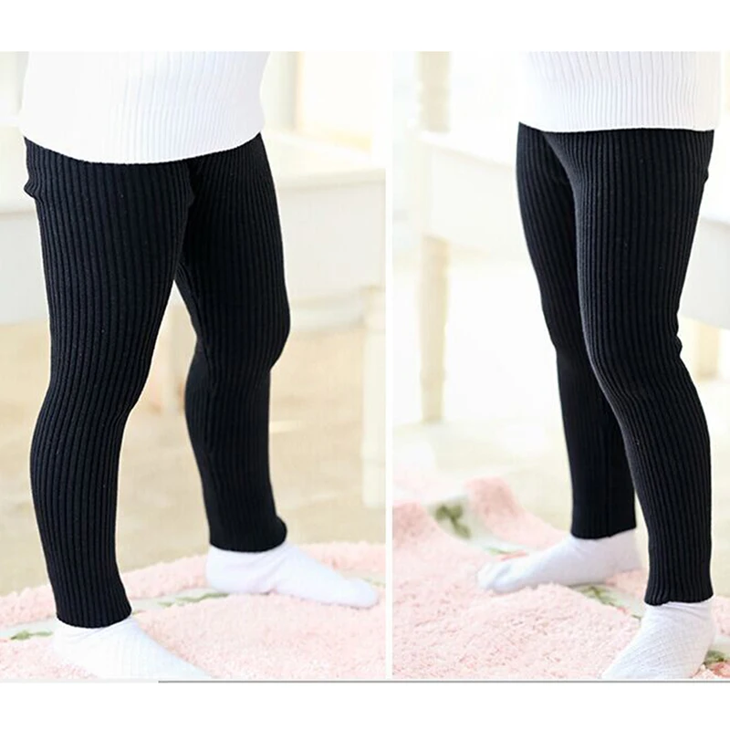 Spring Autumn Threaded Pants 3-8 Years For Kids Clothing Children\'s Leggins Thinny Tights Trousers Knit Clothing