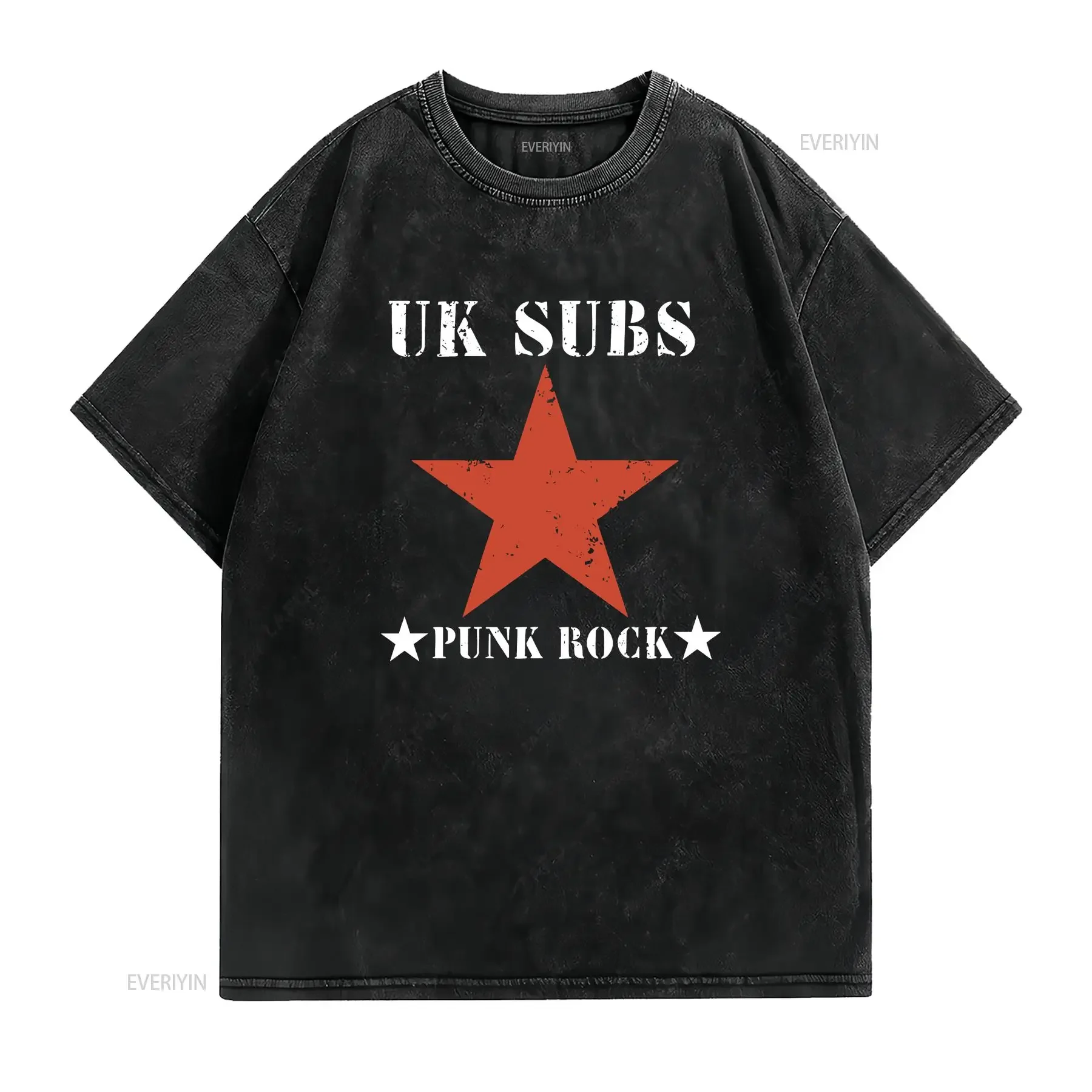 NEW U K SUBS PUNK ROCK For Fan Black All Size T Shirt AG2150 vintage Washed homme Soft graphic Unisex Slightly