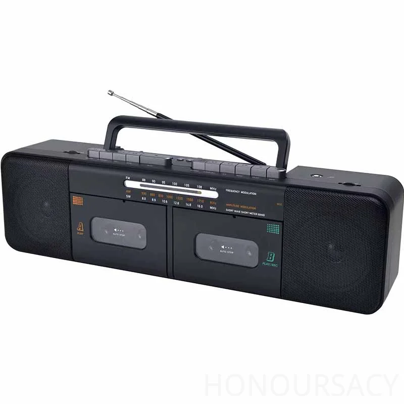 Portable Vintage Retro USB AM/FM/SW Multiband Radio Stereo Wireless Bluetooth5.3 Boombox Mp3 Audio Cassette Tape Player Recorder