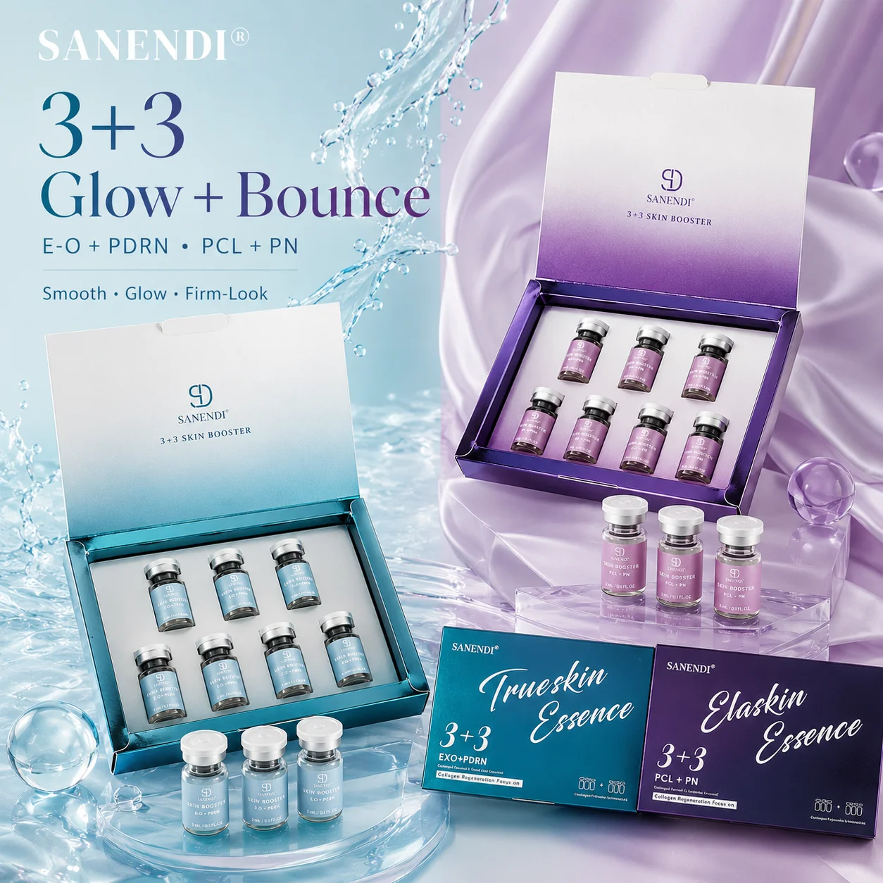 Korean Skin Care NAD+PDRN Facial Serum Collagen Pn-exosm Essence Miosturizing Smoothing Home Care Solution SANENDI Skin Booster