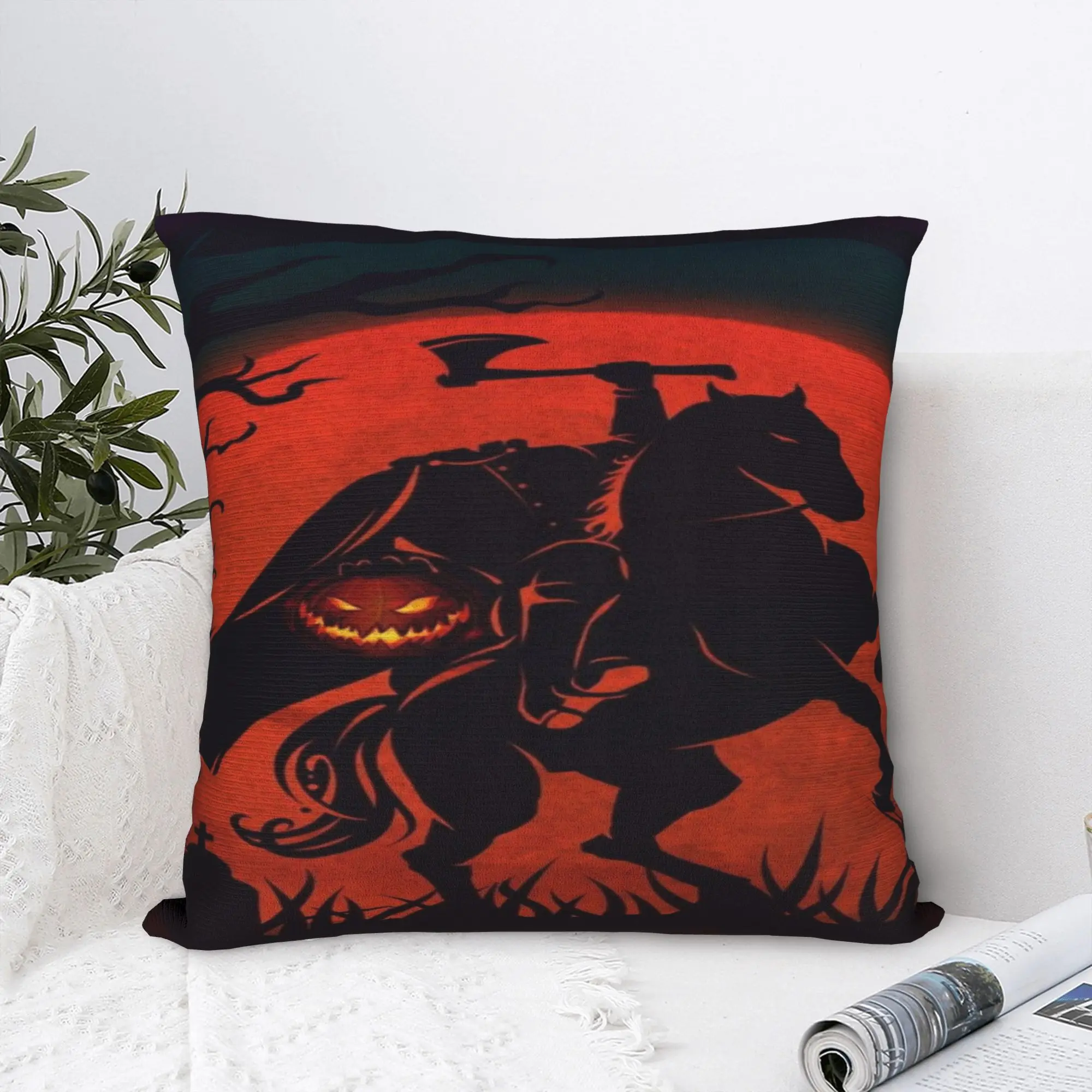 Headless Horseman  Pillowcases Merch Printed Cushion Cover  Pillow Covers Home Decor Zipper Multi-Size