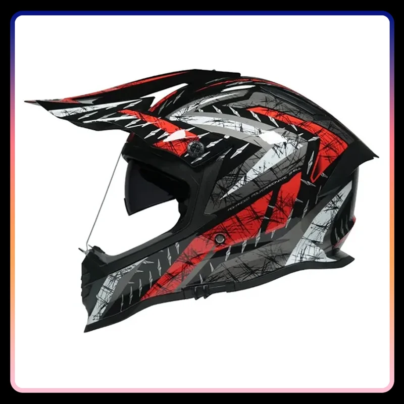 Professional Off Road Helmet Dual Lens DOT Double Visors Full Face Motorcycle Helmets Motocross Moto Dirtbike Racing Helmet