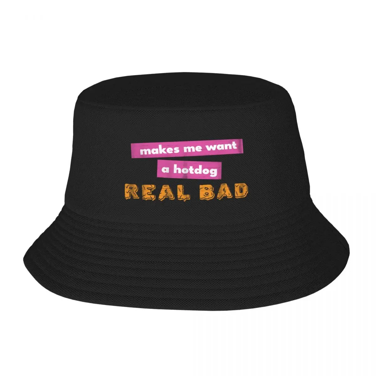 

Makes me want a hotdog real bad Bucket Hat Custom Cap Dropshipping Caps Male Women's