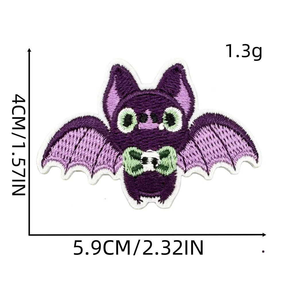 Halloween Costume Embroidery Patches Iron-on For Clothing  Kids Spider Bat Ghost Pumpkin Cat Applique DIY Brooch Accessories