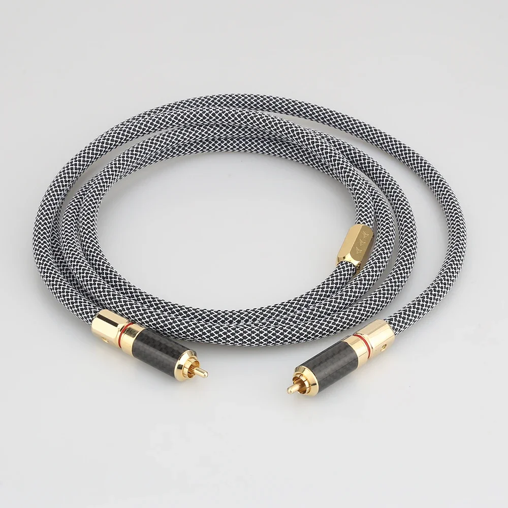 كابل الصوت المحوري الرقمي Audiocrast VD601+XW62 كابل HIFI RCA المطلي بالفضة لنقل الصوت عالي الجودة #3