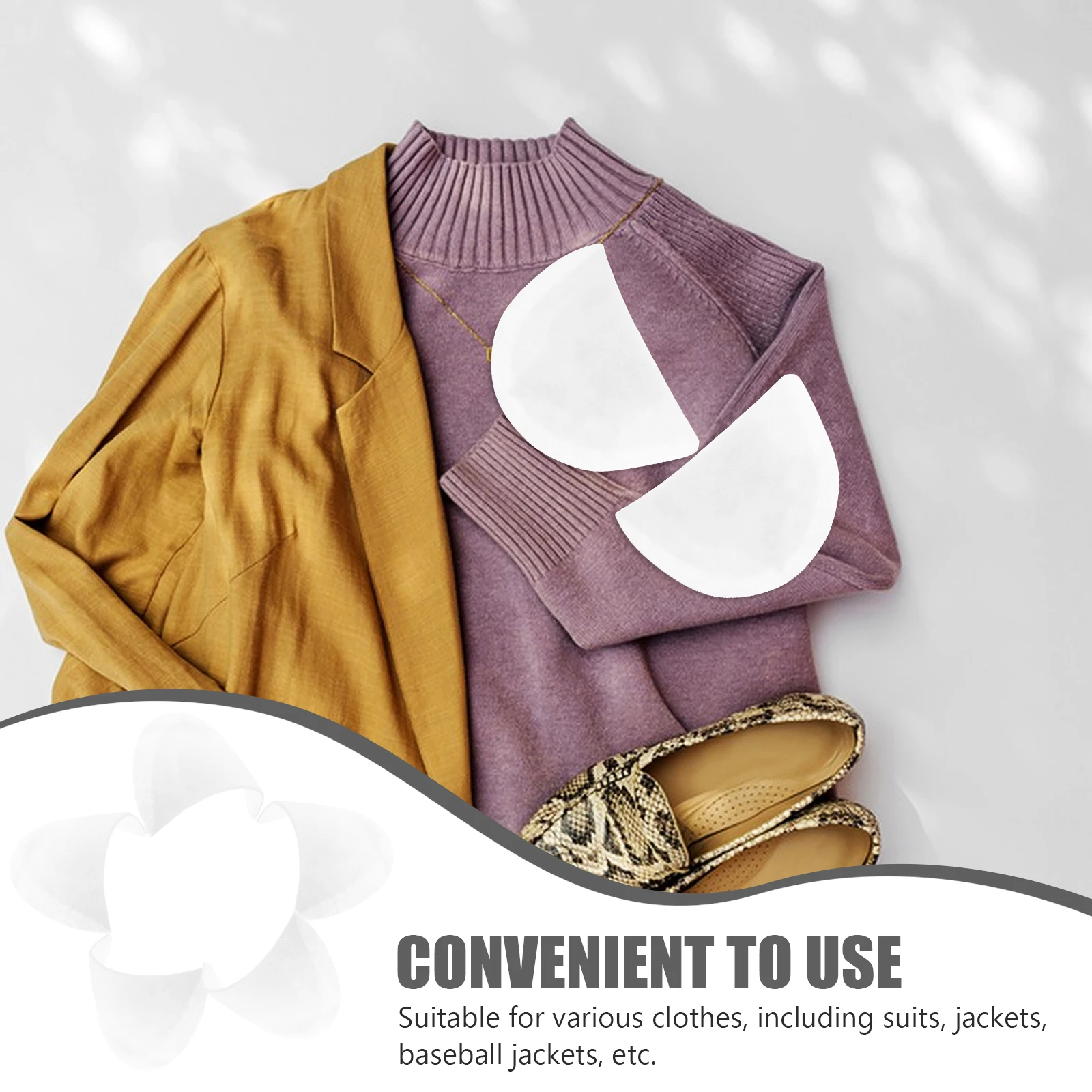 

40pcs Shoulder Pads Cotton Invisible Enhancer Women Clothing Professional Portable Baseball Jacket Padding Sewing Accessories