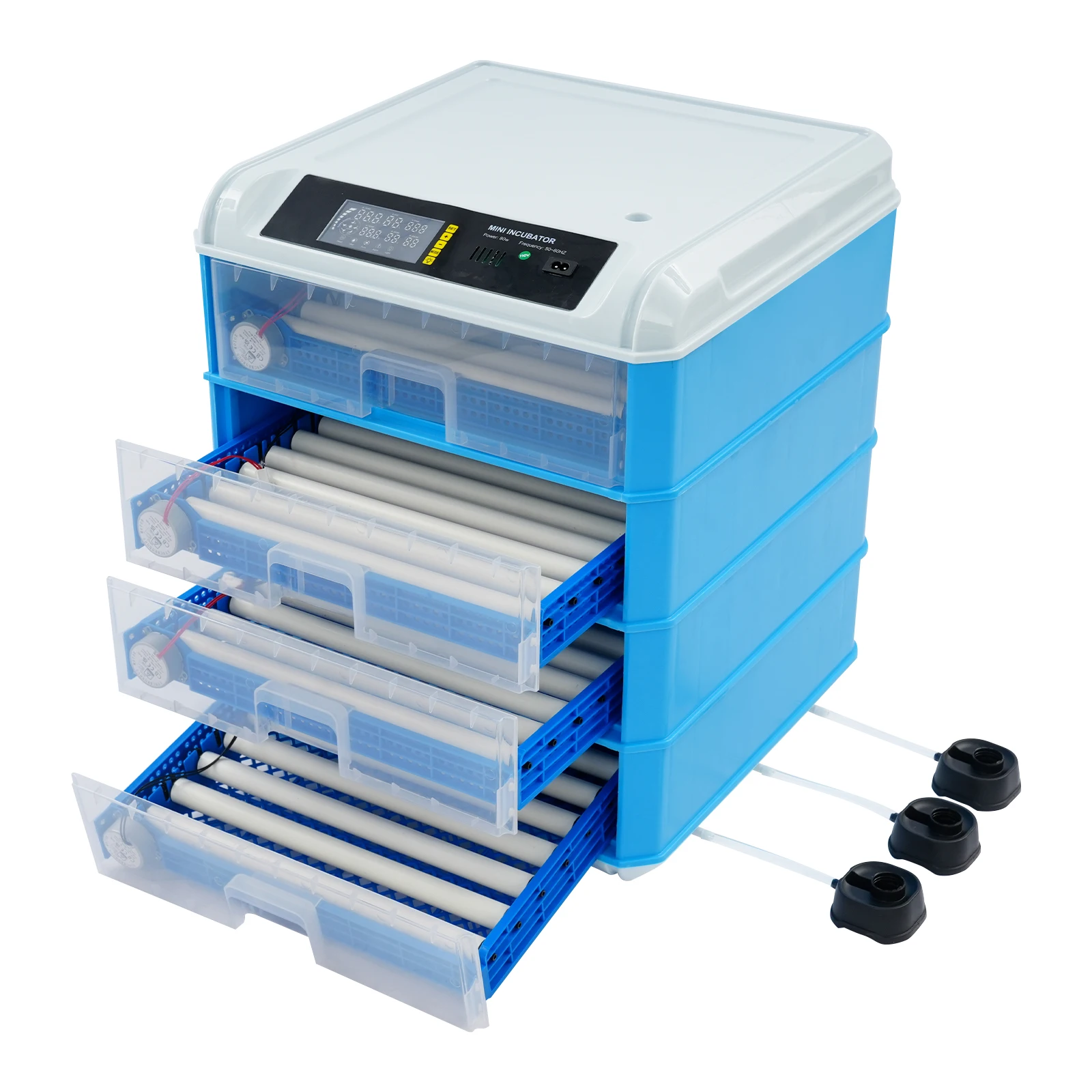 

Инкубаторы для выведения яиц на 200-240 мест с автоматическим переворотом, контролем температуры и влажности, для куриных и утиных яиц