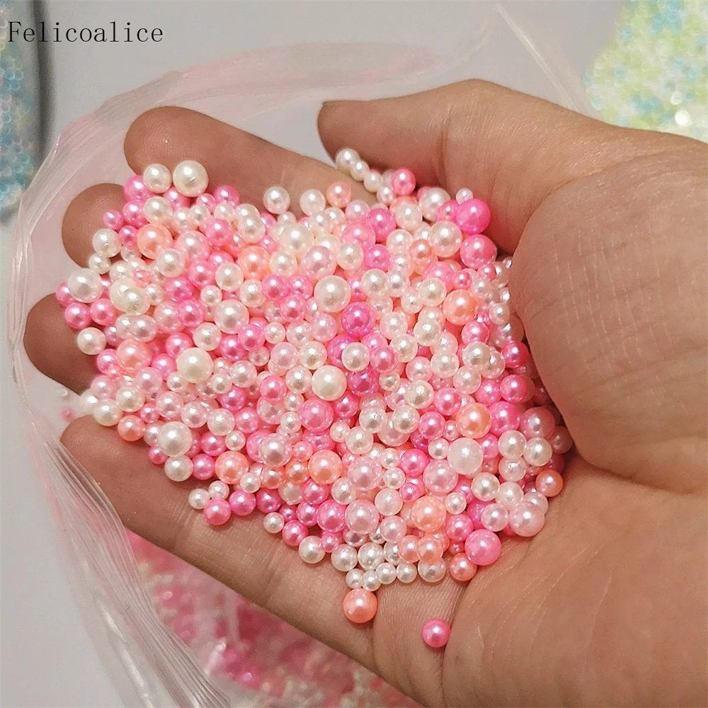 500g/bag Color Small Ball Home Decoration Epoxy Pearl Miniatur Decor Mini Phone Case Decoration